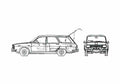 Blueprint Renault 12 TL Break Wagon 1989 A4 Photo Print