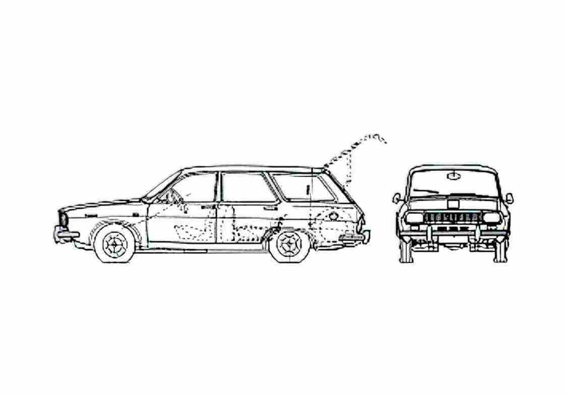 Blueprint Renault 12 TL Break Wagon 1989 A4 Photo Print