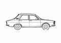 Blueprint Renault 12 TS Sedan 1976 A4 Photo Print