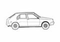 Blueprint Renault 14 TS Hatchback 1990 A4 Photo Print