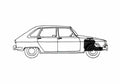 Blueprint Renault 16 Hatchback 1971 A4 Photo Print