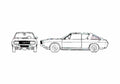 Blueprint Renault 17 TL Hatchback 1975 A4 Photo Print