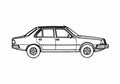 Blueprint Renault 18 GTL Sedan 1981 A4 Photo Print