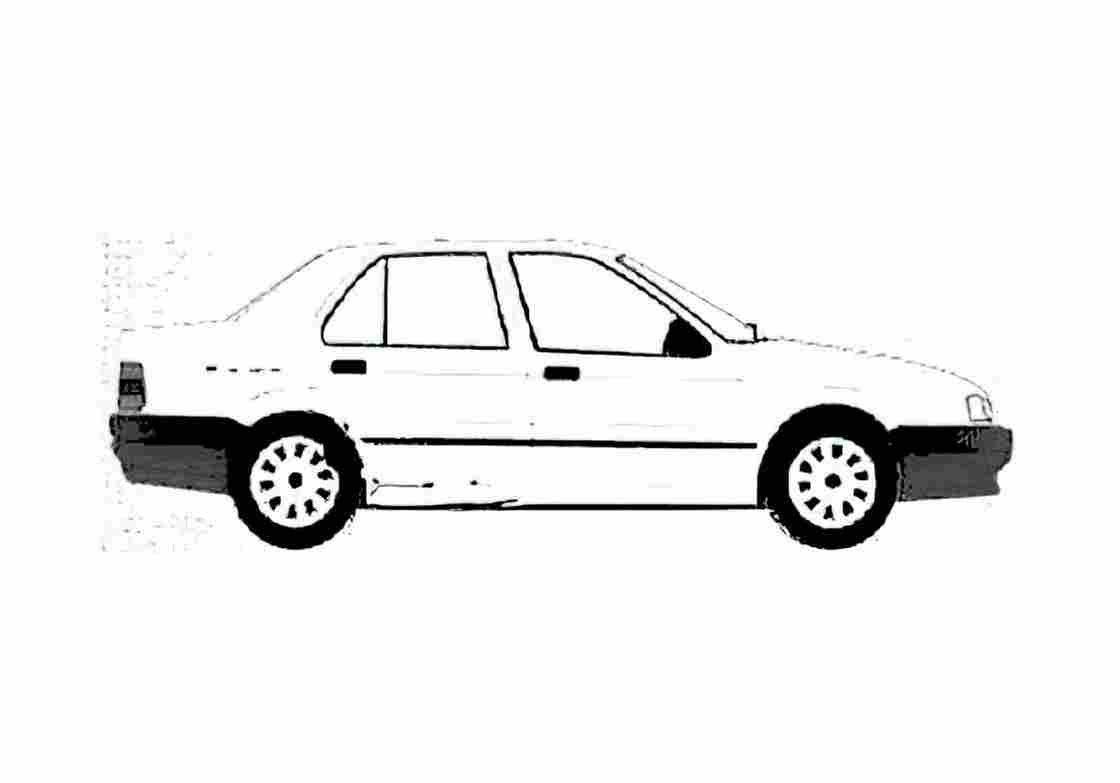 Blueprint Renault 19 Chamade Sedan 1994 A4 Photo Print