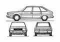 Blueprint Renault 20 Hatchback 1981 A4 Photo Print