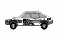 Blueprint Renault 20 Paris Dakar Hatchback 1980 A4 Photo Print