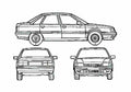 Blueprint Renault 21 Sedan 1995 A4 Photo Print