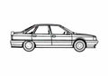Blueprint Renault 21 Turbo Sedan 1990 A4 Photo Print