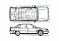Blueprint Renault 21TSX Sedan 1986 A4 Photo Print