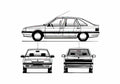 Blueprint Renault 21TXE Hatchback 1986 A4 Photo Print