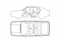 Blueprint Renault 25 V6 Turbo Hatchback 1998 A4 Photo Print