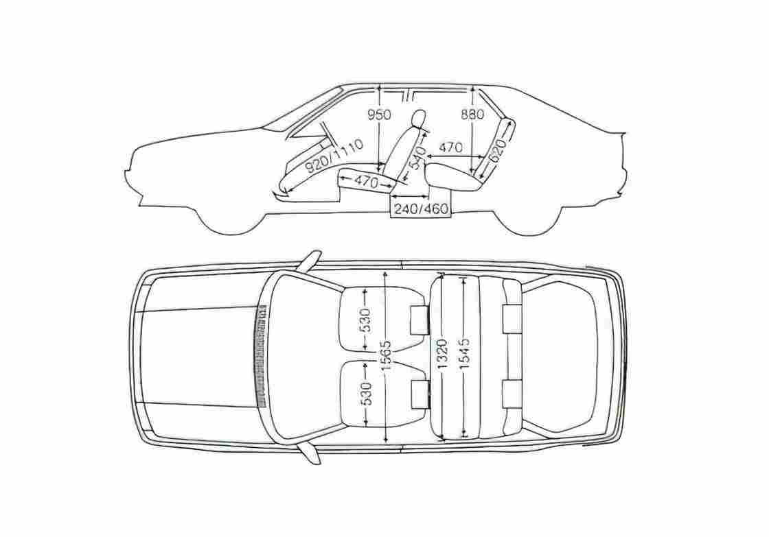 Blueprint Renault 25 V6 Turbo Hatchback 1998 A4 Photo Print