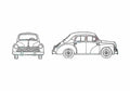Blueprint Renault 4 CV Sedan 1957 A4 Photo Print