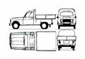 Blueprint Renault 4 Pick up A4 Photo Print
