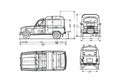 Blueprint Renault 4f Van 1961 A4 Photo Print