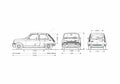 Blueprint Renault 5 Alpine Hatchback 1954 A4 Photo Print