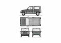 Blueprint Renault 5 Rodeo Wagon 1983 A4 Photo Print