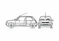 Blueprint Renault 5 Supercinq 3 door Hatchback 1989 A4 Photo Print