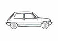 Blueprint Renault 5TL Hatchback 1973 A4 Photo Print