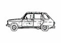 Blueprint Renault 6 Hatchback 1974 A4 Photo Print