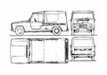 Blueprint Renault 6 Rodeo SUV 1970 A4 Photo Print