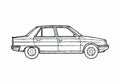 Blueprint Renault 9 Sedan 1982 A4 Photo Print