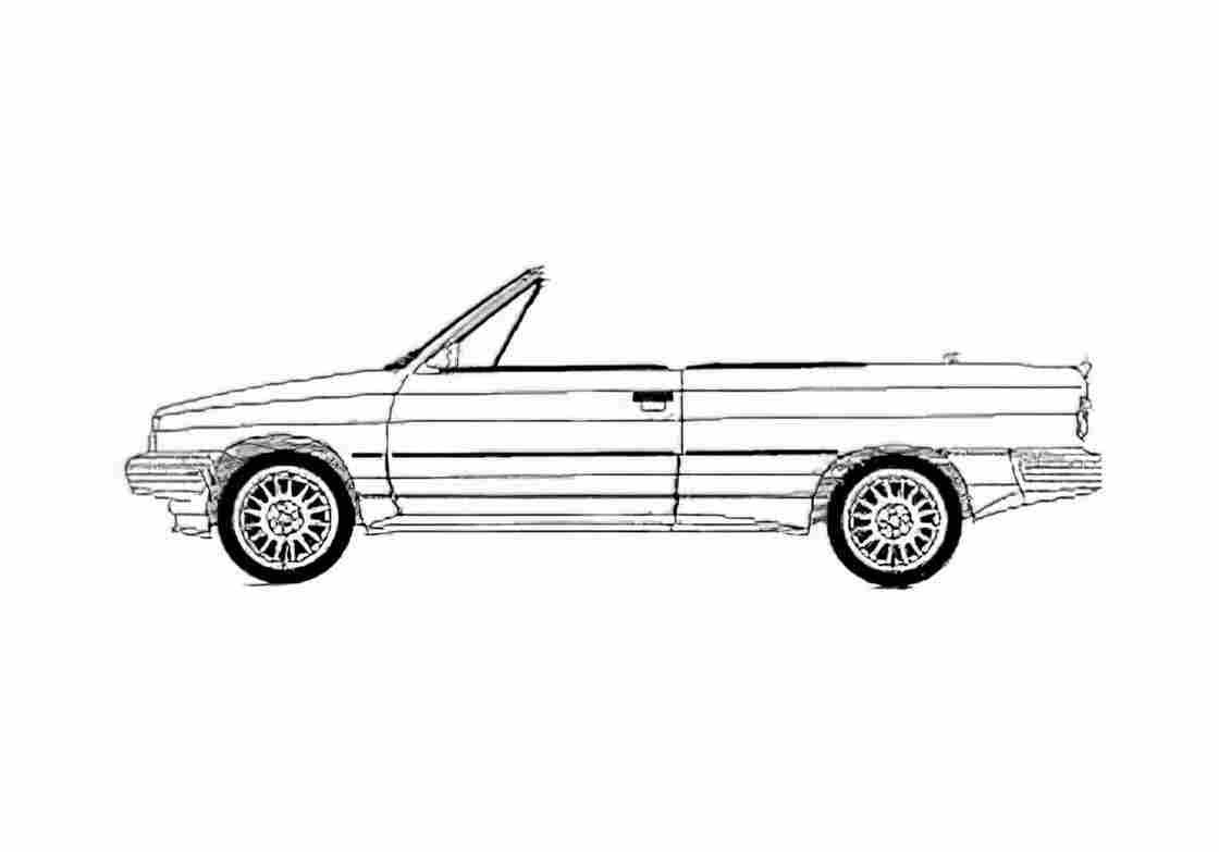 Blueprint Renault AMC Alliance Convertible Cabriolet 1987 A4 Photo Print