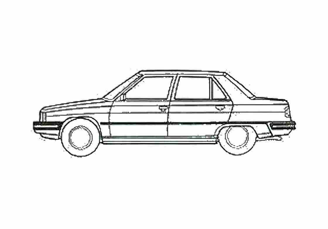 Blueprint Renault AMC Alliance Sedan 1987 A4 Photo Print