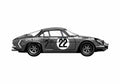 Blueprint Renault Alpine 1600S Rallye Coupe 1971 A4 Photo Print