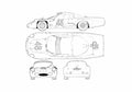 Blueprint Renault Alpine A110 Le Mans Coupe 1967 A4 Photo Print