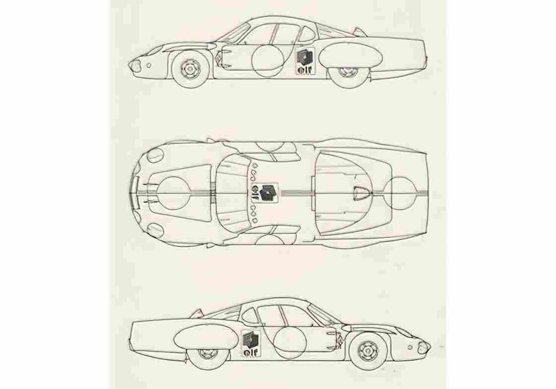 Blueprint Renault Alpine A210 Coupe 1967 A4 Photo Print