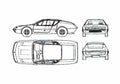 Blueprint Renault Alpine A310 Coupe 1976 A4 Photo Print