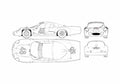 Blueprint Renault Alpine Coupe 1966 A4 Photo Print