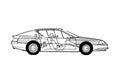 Blueprint Renault Alpine GTA Coupe 1987 A4 Photo Print
