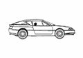Blueprint Renault Alpine GTA Turbo Coupe 1988 A4 Photo Print