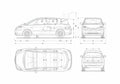 Blueprint Renault Avantime Minivan 2001 A4 Photo Print