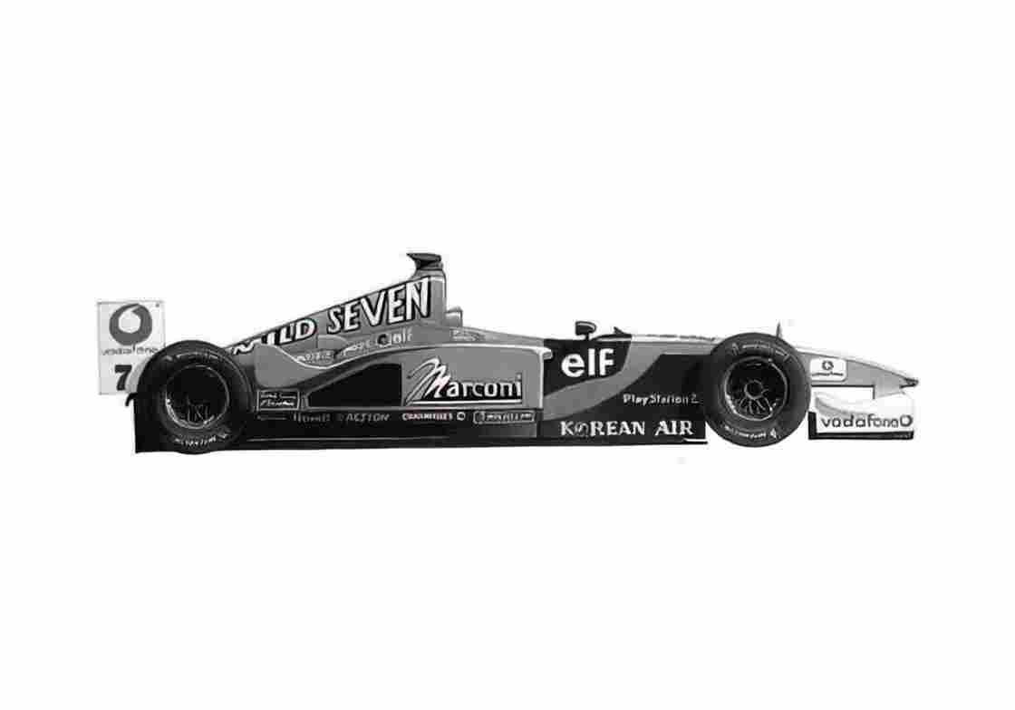 Blueprint Renault Benetton B201 F1 OW 2001 A4 Photo Print