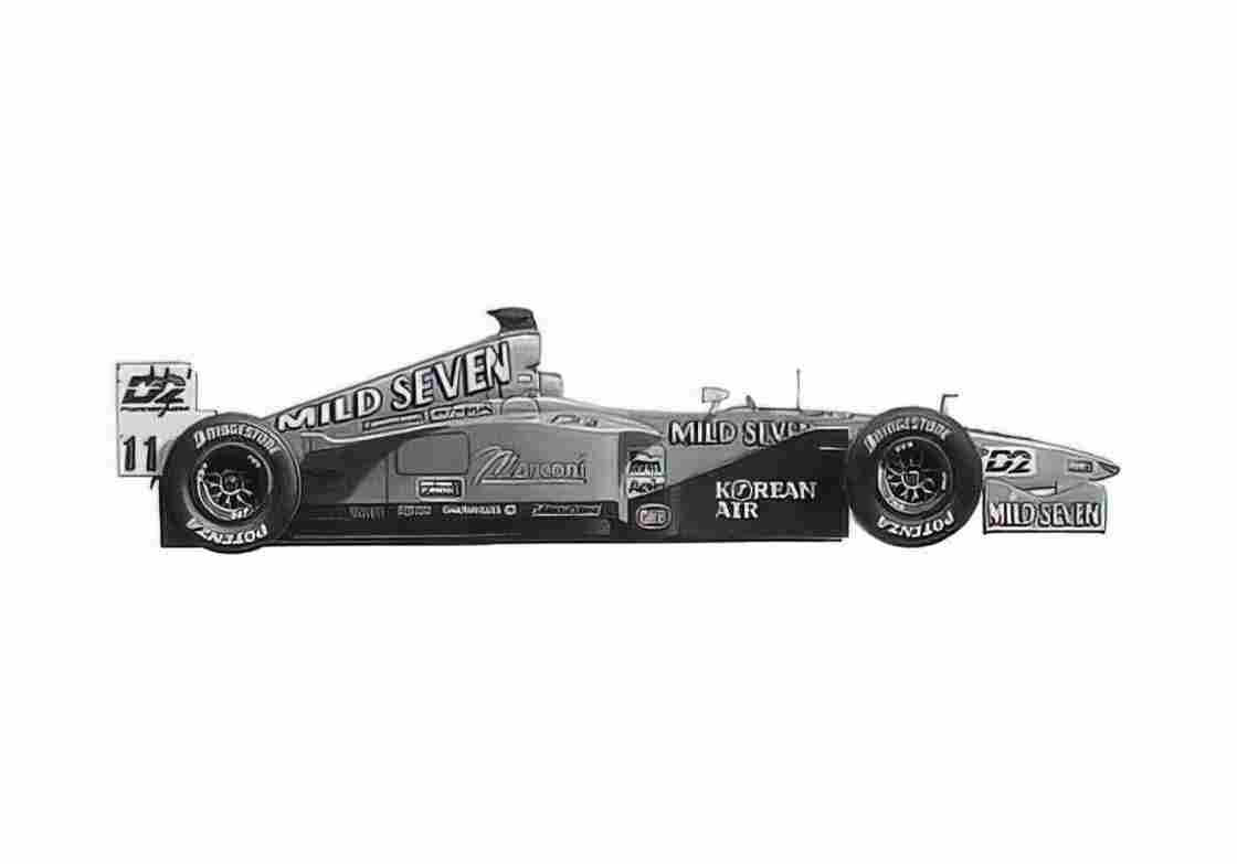 Blueprint Renault Benetton Supertec B200 F1 OW 2000 A4 Photo Print