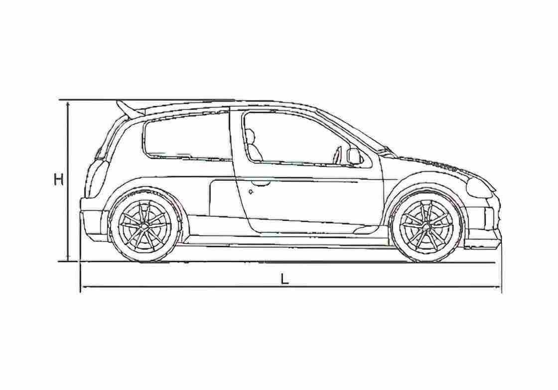 Blueprint Renault Clio Sport Hatchback 1999 A4 Photo Print