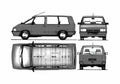 Blueprint Renault Espace I Minivan 1988 A4 Photo Print