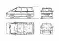 Blueprint Renault Espace Minivan 1994 A4 Photo Print