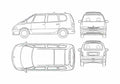Blueprint Renault Espace Minivan 1999 A4 Photo Print