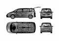 Blueprint Renault Espace Minivan 2005 A4 Photo Print