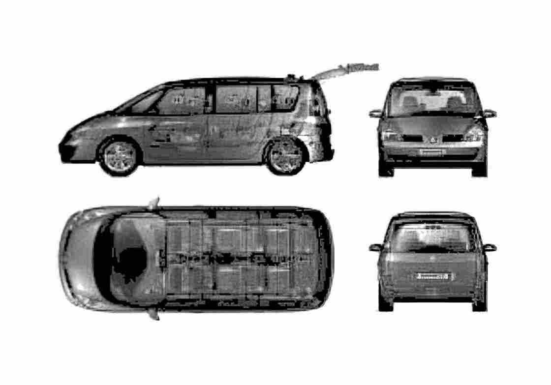 Blueprint Renault Espace Minivan 2005 A4 Photo Print