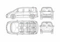 Blueprint Renault Espace Minivan 2006 A4 Photo Print
