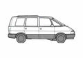Blueprint Renault Espace SII Minivan 1991 A4 Photo Print