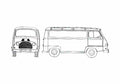 Blueprint Renault Estafette Fourgon Van 1960 A4 Photo Print