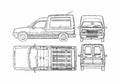 Blueprint Renault Express Van 1992 A4 Photo Print