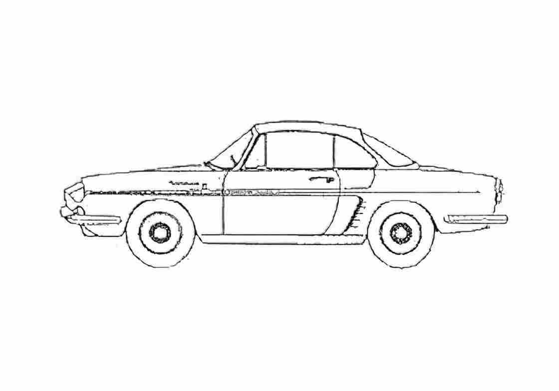 Blueprint Renault Floride Coupe 1978 A4 Photo Print