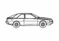 Blueprint Renault Fuego Hatchback 1981 A4 Photo Print